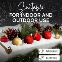 Set globuri de Craciun, 108 piese, auriu si rosu, diverse forme si dimensiuni, Vivo CB108